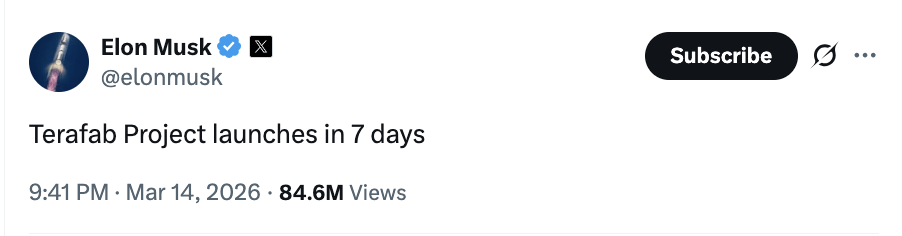  马斯克强势进军芯片制造，Terafab项目即将启动；特斯拉面临供应链挑战。 IT技术 马斯克强势进军芯片制造，Terafab项目即将启动；特斯拉面临供应链挑战。 IT技术