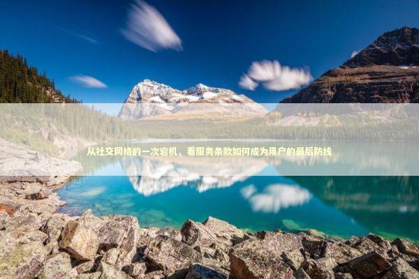 从社交网络的一次宕机，看服务条款如何成为用户的最后防线 IT技术