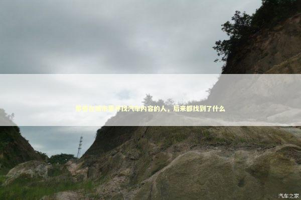 那些在城市里寻找汽车内容的人，后来都找到了什么 汽车科技